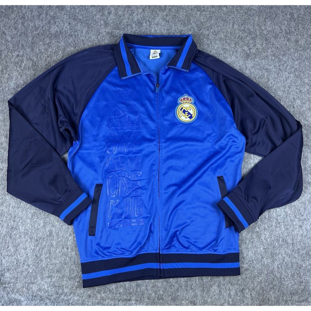Icon Sports Men's Real Madrid Track Jacket Soccer Football Zip Up Size Large